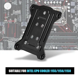 CPU Fan Base Black Metal CPU Fan Backplate Dustproof For 1155/1156/1150 BGS - Photo 1/11