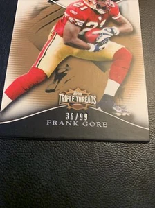 Cb41b #42 Frank Gore San Francisco 49ers 2009 Topps triple threads goals/99 - Picture 1 of 3