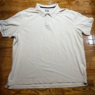 Camisa Polo Foundry Para Hombres 4XLT Alta Beige Tostada Informal Hombre Grande Manga Corta Top Foto 1 de 4