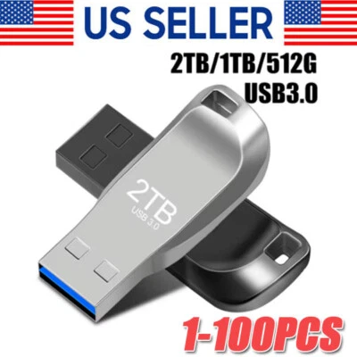 1TB/2TB USB 3.0 Flash Drive Thumb U Disk Memory Stick Pen PC Laptop Storage lot - Image 1 of 4