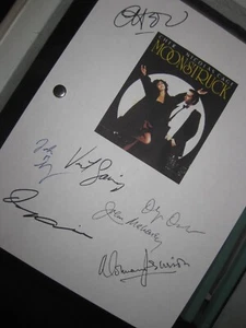 Moonstruck Firmado Guión de Película X7 Cher Olympia Dukakis Danny Aiello reimpreso Repr - Imagen 1 de 1