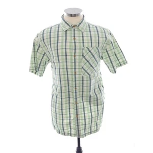 The North Face Green Plaid Button Up Short Sleeve Shirt Mens Size Medium - Picture 1 of 12