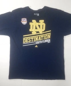 Adidas Notre Dame T-Shirt XL BCS 2013 Nationalturnier Kurzarm blau - Bild 1 von 9