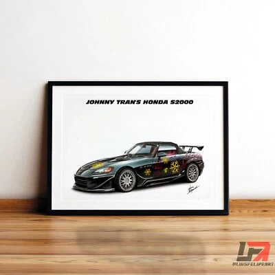 Fast and Furious car art poster: JOHNNY TRAN'S HONDA S2000 - Image 1 of 4