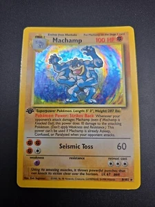 Pokémon TCG Machamp Base Set 8/102 Holo 1. Edition Holo Rare Fast Ship 1999 WoC - Bild 1 von 11