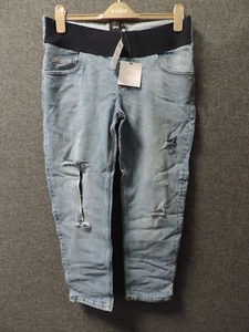 Asos Maternity Theo Girlfriend Cropped Jeans Blue UK 12 LN042 JJ 07 - Picture 1 of 5