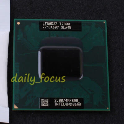 For Intel Core 2 Duo T7300 2.0GHz LF80537GG0414M 800MHz Socket M Laptop CPU - Image 1 of 2