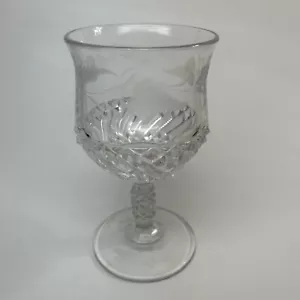 Antico calice EAPG RICHARDS & HARTLEY GLASS CO "KOKOMO" BAR & DIAMOND #190 - Foto 1 di 7