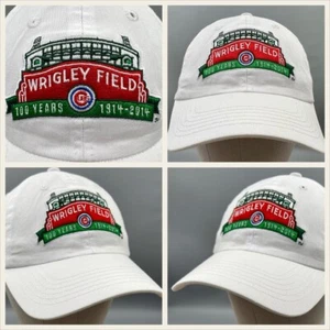 Wrigley Field 100 Jahre Strapback Herrenmütze Chicago Cubs Logo weiß Baumwolle Kappe Betriebssystem - Bild 1 von 24