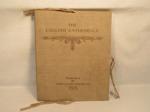 THE ENGLISH CATHEDRALS by Churchman Co. 1898 72 Loose Plates String Tied Folio - Picture 1 of 16