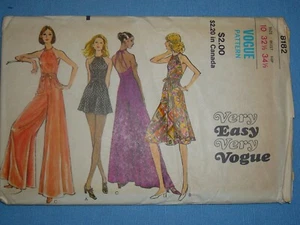 Rare Vtg 1960s Easy Vogue pattern 8182, halter jumpsuit, 32 1/2, uncut! - Picture 1 of 2