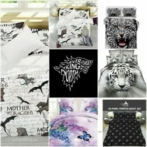 Game of Thrones Mother of Dragons and King in the North Duvet 3D Duvets UK Stock - Picture 1 of 7