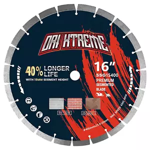 16 Inch Asphalt Laser Welded Diamond Blade, Wet/Dry Cutting Asphalt Green Concet - Picture 1 of 12