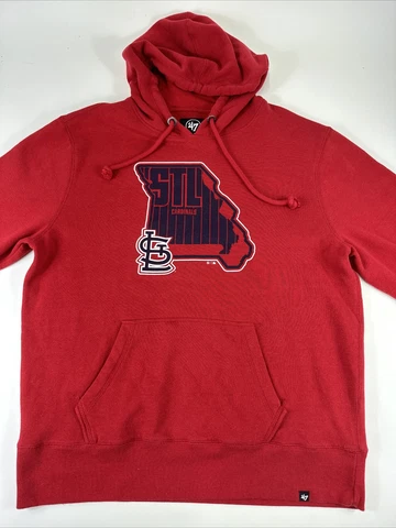 '47 FORTY SEVEN Red Mens's ST. LOUIS CARDINALS Hoodie Size XL Cover