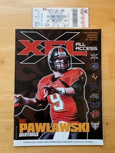 2001 S.F. DÄMONEN XFL PROGRAMM UND TICKET 11. MÄRZ 2001 - Bild 1 von 6
