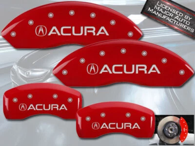 Cubiertas de pinza de disco de freno MGP 2015-2020 "Acura" TLX delanteras + traseras grabadas rojas  Foto 1 de 4
