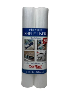 Con-Tact Premier Non-Adhesive Shelf and Drawer Liner - 18in x 15ft - 2Pack