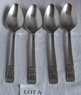 4 cucharaditas Oneida Coronation plateadas *envío gratuito* Foto 1 de 4