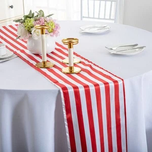 Classic Striped Table Runner Rectangular Table Cover Tablecloth Dining Table - Picture 1 of 11