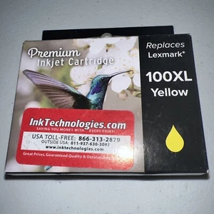 New Premium Inkjet Cartridge Replaces Lexmark 100XL Yellow - Picture 1 of 6