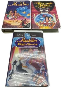 Walt Disney set 3 Aladdin collection VHS tape diamond edition 1162 English READ - Picture 1 of 11