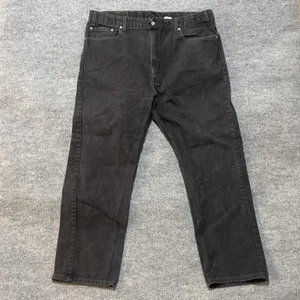 Levis 505 Jeans Herren 42x30 Schwarz Regular Fit Straight Leg Denim Hose Zip Fly - Bild 1 von 5