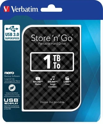 Verbatim Festplatte 1TB USB3.0 53194 Festplatten Festplatte - Bild 1 von 4