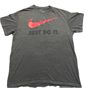 Nike Shirt Herren Large Grau Just Do It Kurzarm Regular Fit Big Swoosh Lg - Bild 1 von 14