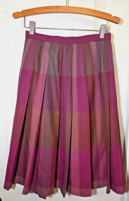 Falda Plisada Pendleton De Colección Años 90 Lana Virgen Cuadros Academia Dinero Antiguo Preppy 8P Foto 1 de 4