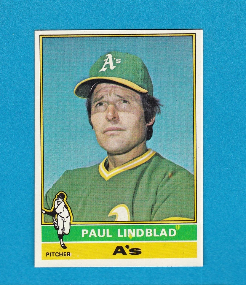 1976 TOPPS BASEBALL SET BREAK 9 PAUL LINDBLAD A'S MINT! - Image 1 of 1