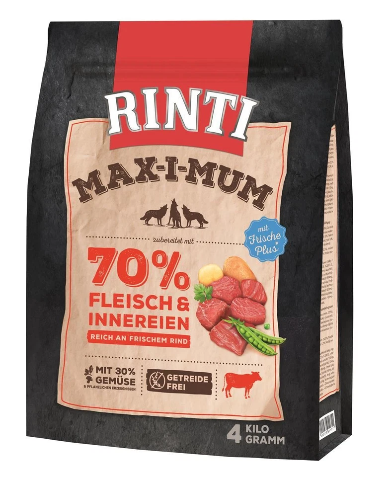 Rinti Max-i-mum Rind Trockenfutter 4kg Hundefutter
