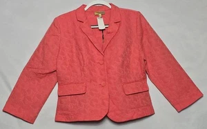 Damen Neu mit Etikett Prinzessin Vera Wang 2-Knopf-Jacke mit Taschen koralle orange Größe XL - Bild 1 von 6
