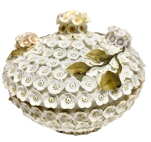 Meissen Schneeballen (Snowball) Porcelain Vase Centerpiece Bowl Floral German - Picture 1 of 17