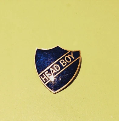 School-University Enamel HEAD BOY Pin Badge Vintage 1960s - Image 1 of 2