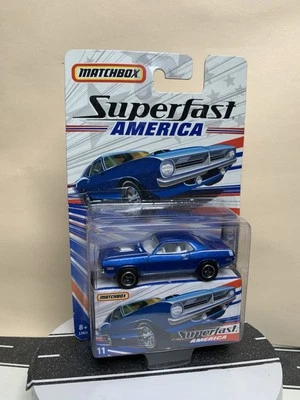 2007 Matchbox Superfast America #11 1970 Plymouth ‘Cuda Barracuda Blue 1:64 NIP - Image 1 of 4