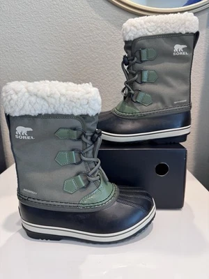 Sorel Yoot Pac Nylon Niños Botas de Nieve Impermeable Aislado Juvenil Zapato Talla 1 Foto 1 de 4