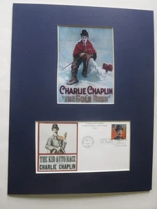 Charlie Chaplin in "The Gold Rush" and the First Day Cover of his own stamp - Picture 1 of 2