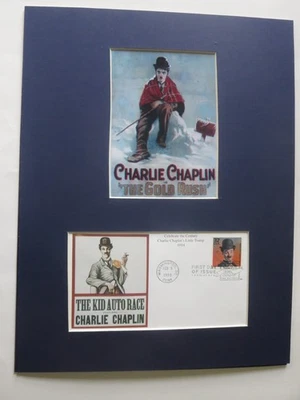 Charlie Chaplin in "The Gold Rush" and the First Day Cover of his own stamp - Image 1 of 2