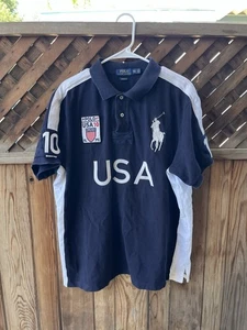 Polo Ralph Lauren Shirt Mens XXL USA Olympic Team Big Pony American Flag 10 - Picture 1 of 10