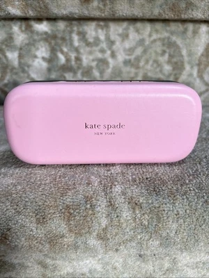 Kate Spade Pink & Dark Green  Sunglasses Eyeglasses Case Clam Shell With Cloth - Image 1 of 4