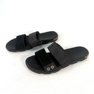 Sorel Sandalen Damen 9 Torpeda Slide II zwei Riemen Slipper schwarz Leder Freizeit - Bild 1 von 9