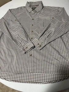 Drake Shirt Mens XL Plaid Button Up Long Sleeve Performance Outdoor Hunting - Picture 1 of 6