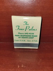 Vintage Matchbook The Four Palms Nite Club Chicago South Loop - Picture 1 of 3