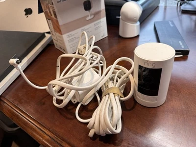 Ring Stick Up Cam Plug‑In Or Battery 3rd Gen Indoor/Outdoor  White w/ Power Cord - Image 1 of 4