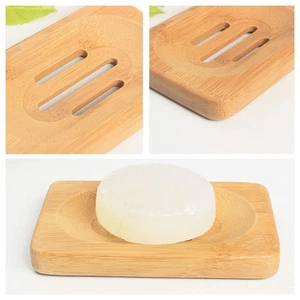 2X Seifenschale Seifenablage Bambus Seifenhalter Bär Küche Bad Dusche Halterung - Bild 1 von 5