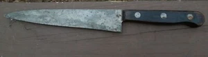 Antico Grande Filletto Da Chef in Acciaio Carbonio/Coltello da Intaglio Pieno - Foto 1 di 5