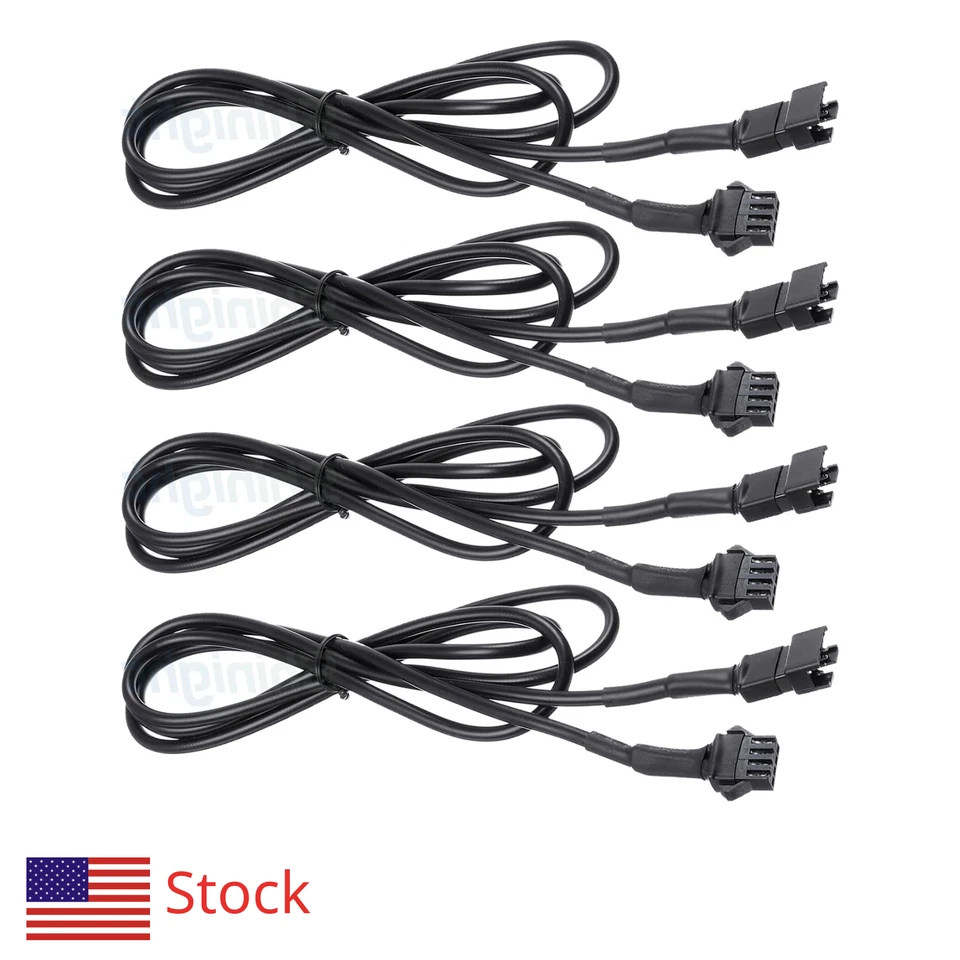 Eag Extension Cable Wire Cord for Motorcycle LED Glow Light Neon Strip 4 Pieces