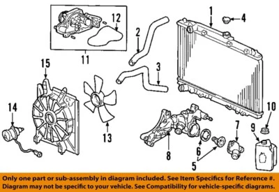 Used Engine Cooling Fan Motor fits: 2002 Acura Mdx Fan Assembly radiator Grade A Foto 1 de 2