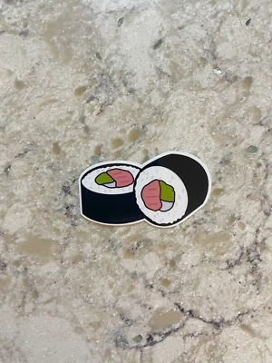 STICKER SURPLUS Sushi Sticker l Gloss or Holographic Laminate l Waterproof Decal