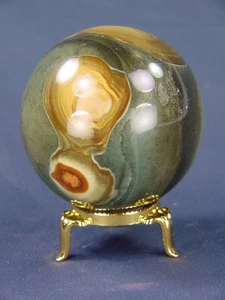 BUTW Polychrome Jasper 2.5" Sphere Carving Healing Stone lapidary 4049K - Picture 1 of 2